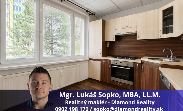 Na predaj 2 izbový byt na ulici Ostravská, Košice - Juh(Železníky)