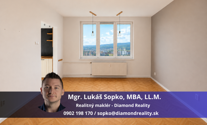 Na predaj svetlý 3-izbový byt s lodžiou, Alvinczyho ulica, Košice - Sever