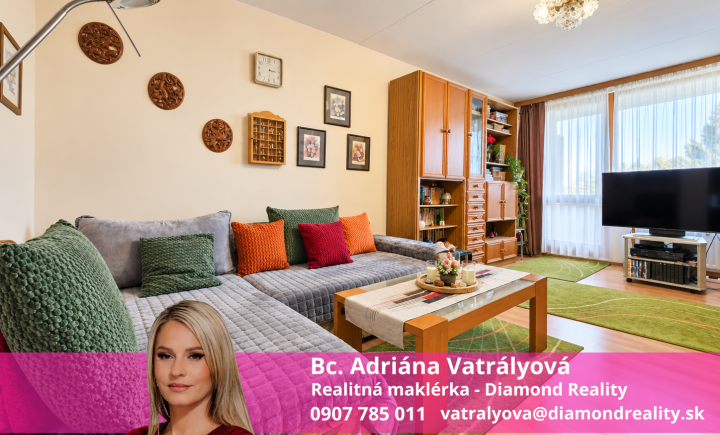 Na predaj PRAŽSKÝ 3 izbový byt s lodžiou - Lomonosovova ulica, Košice - Juh