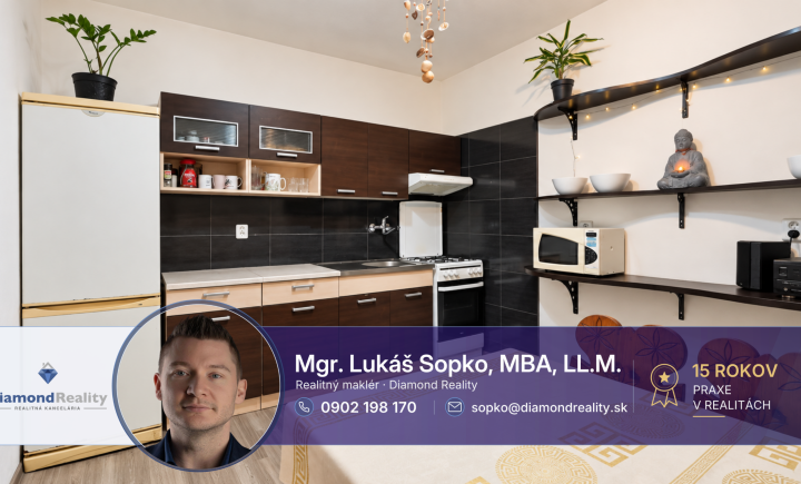 Na predaj veľký 3 izbový byt ulica Liesková , Košice - Vyšné Opátske