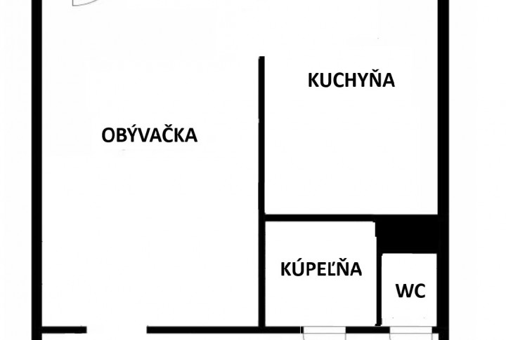 Na predaj 1,5 izbový byt na ulici Krosnianska, Košice - Dargovských hrdinov