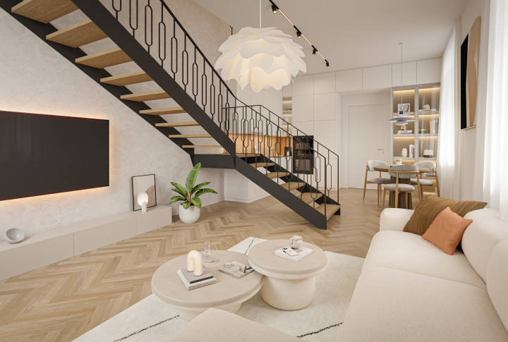 REZIDENCIA MOYZESOVA | 2 IZBOVÝ BYT MEZONET DOKONČENÝ V ŠTANDARDE + BALKÓN  | 76m² | KOŠICE - STARÉ MESTO