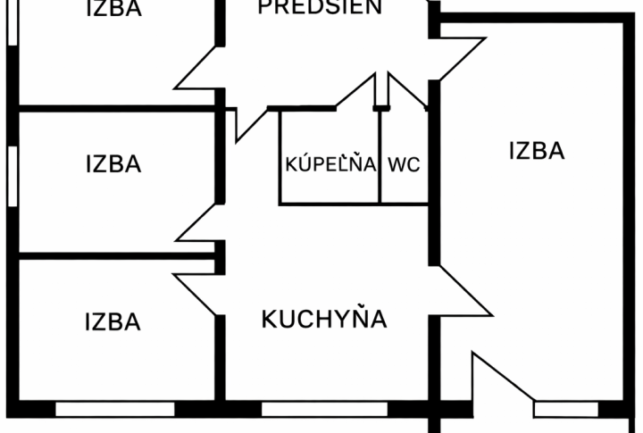 Na predaj 4 - izbový byt na ulici Watsonova, Košice – Sever