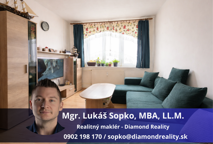 Ponúkame na predaj menší 2 izbový byt - Užhorodská, Košice - Juh