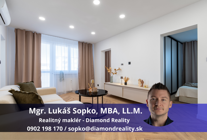 NA PREDAJ PEKNÝ A ZREKONŠTRUOVANÝ 3-IZBOVÝ BYT NA ULICI VÝSTAVBY, KOŠICE - ZÁPAD.