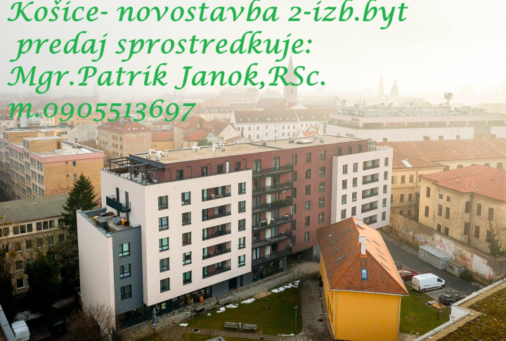 TOP Košice-Centrum: Nový 2-izbový byt, bezbariérový vstup, parking