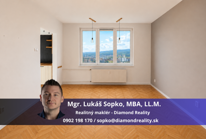 Na predaj svetlý 3-izbový byt s lodžiou, Alvinczyho ulica, Košice - Sever