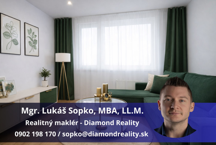 Ponúkame na predaj veľmi pekný - menší 2 izbový byt - ulica Užhorodská, Košice - Juh