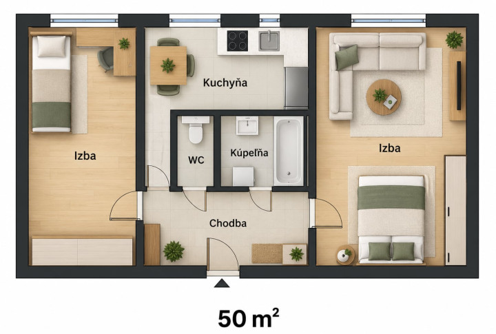 Na predaj 2 izbový byt, ulica Pajorova, Staré Mesto