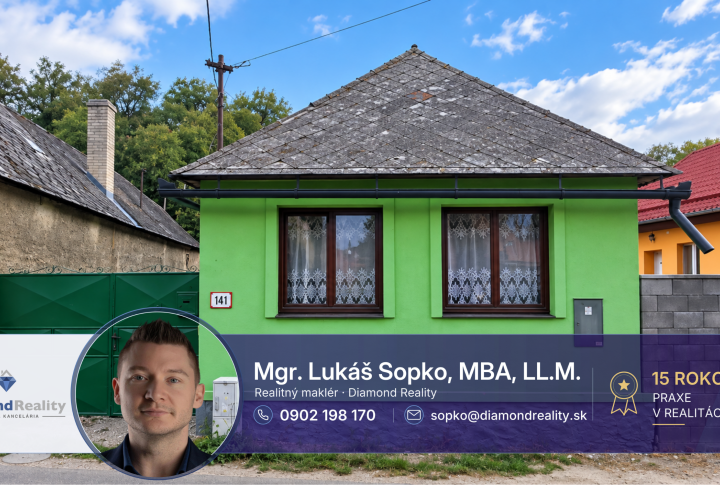 PERFEKTNÁ CENA !!! - Na predaj chalupa/rodinný dom v obci Medzev, Košice - okolie