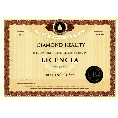 Licencia - Realitné služby